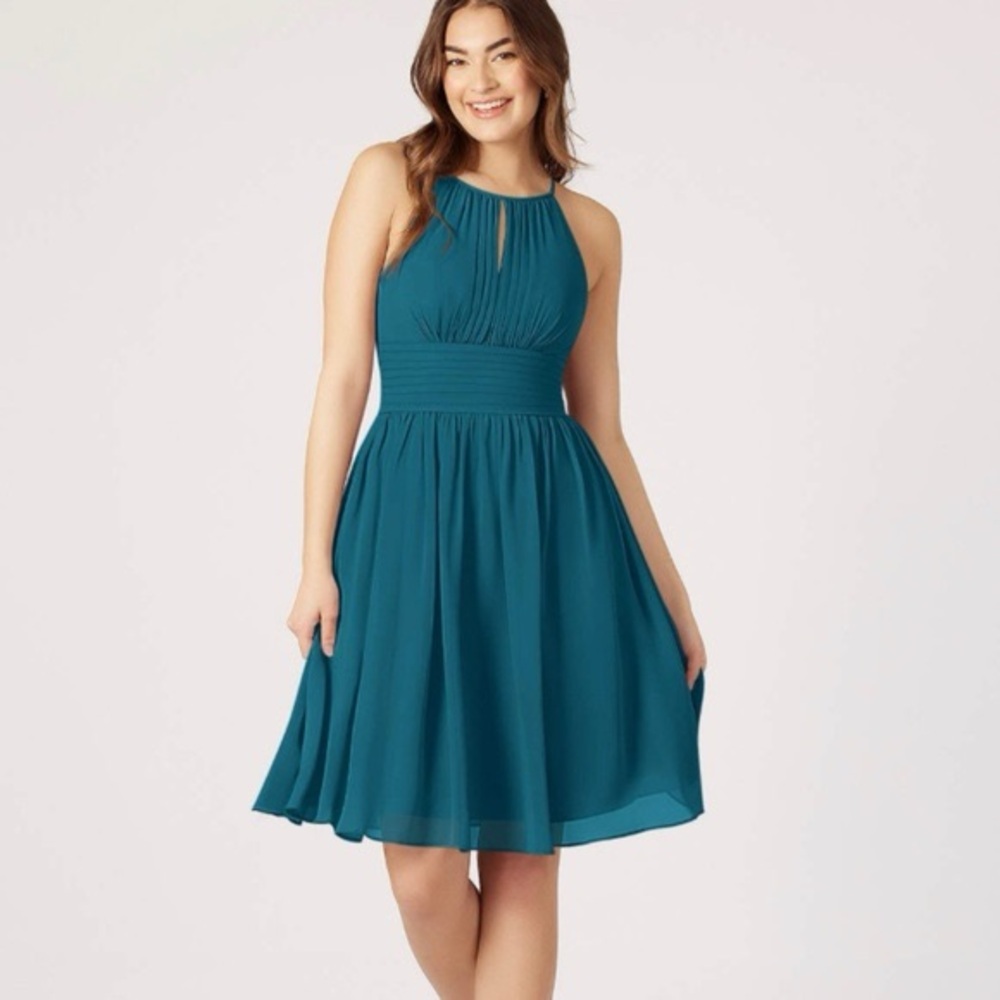 Azazie Formal Dress – Size 6 – Teal – 100% Polyester – RN#155143